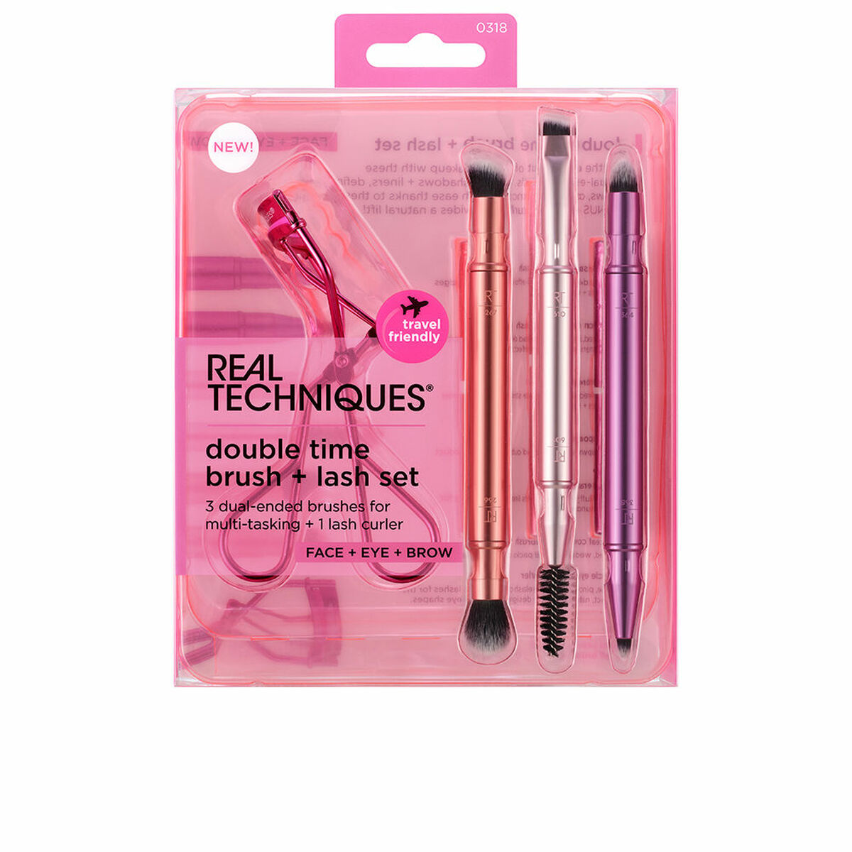 Set of Make-up Brushes Real Techniques DOUBLE TIME BRUSH + LAST 4 Pieces-0