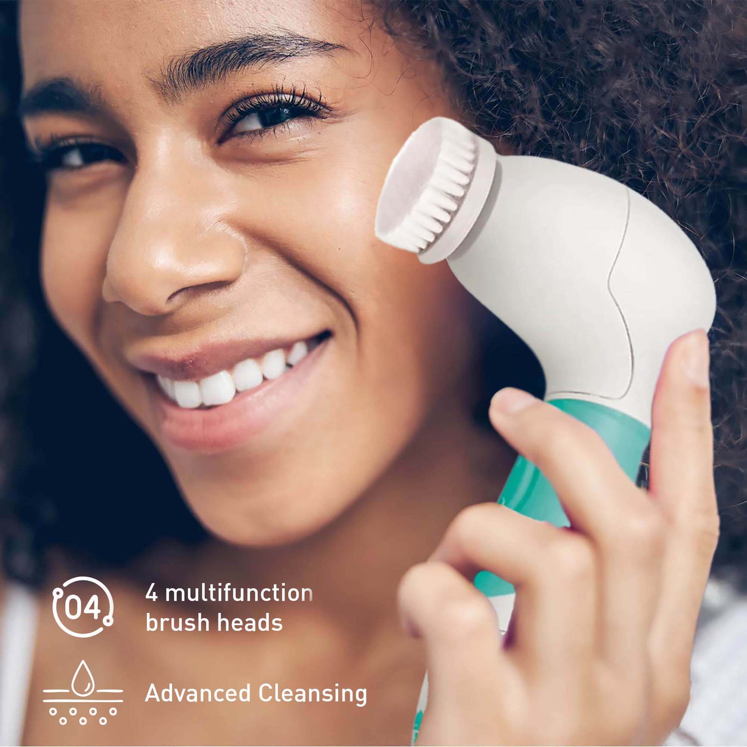 Pursonic Beauty Essentials Bundle - Advanced Facial and Body Cleansing Brush, Studio Makeup Brush Set, Slant Tip Tweezer, and Eyelash Curler-4