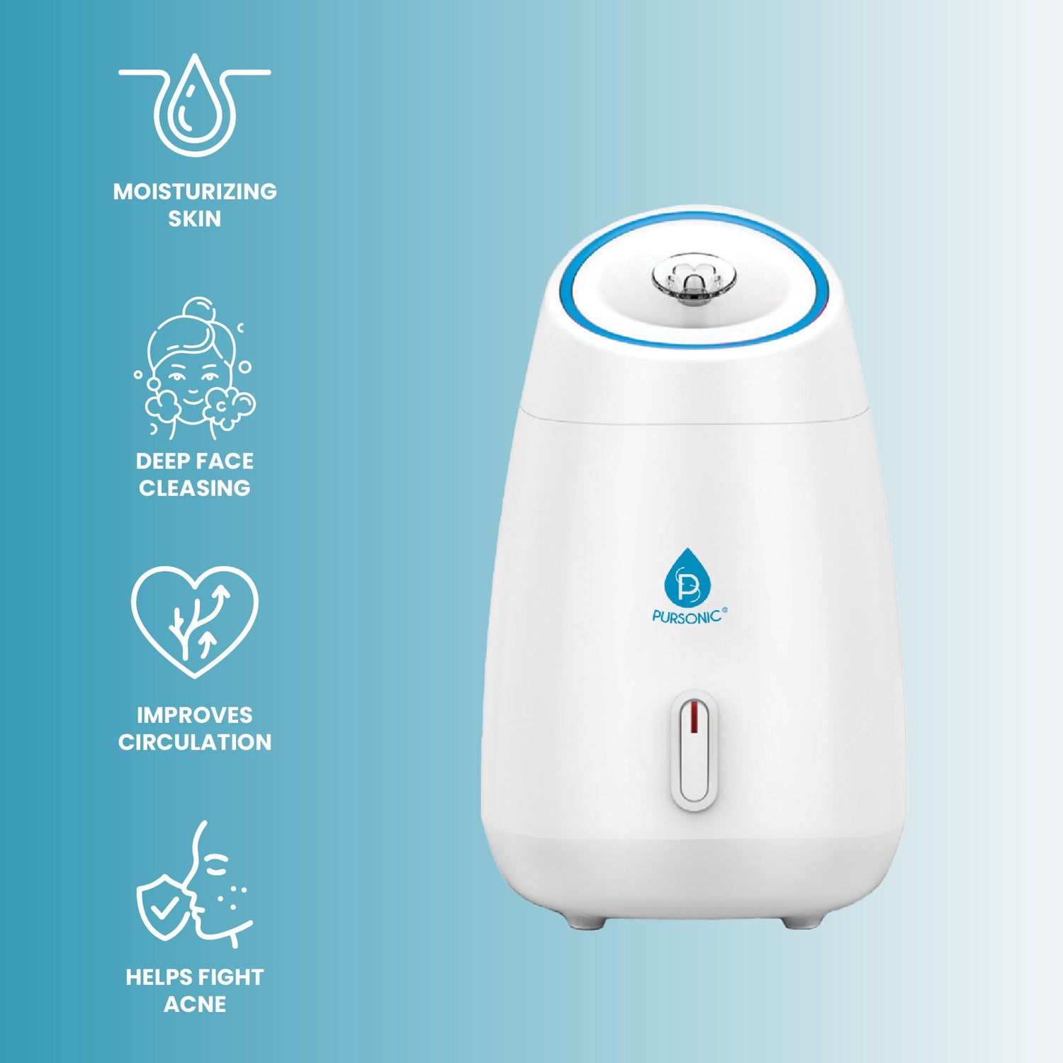 Pursonic Facial Steamer Hot Mist Moisturizing Spa-2