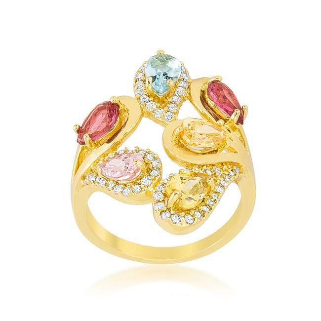 Multi-Color Cocktail Ring-0