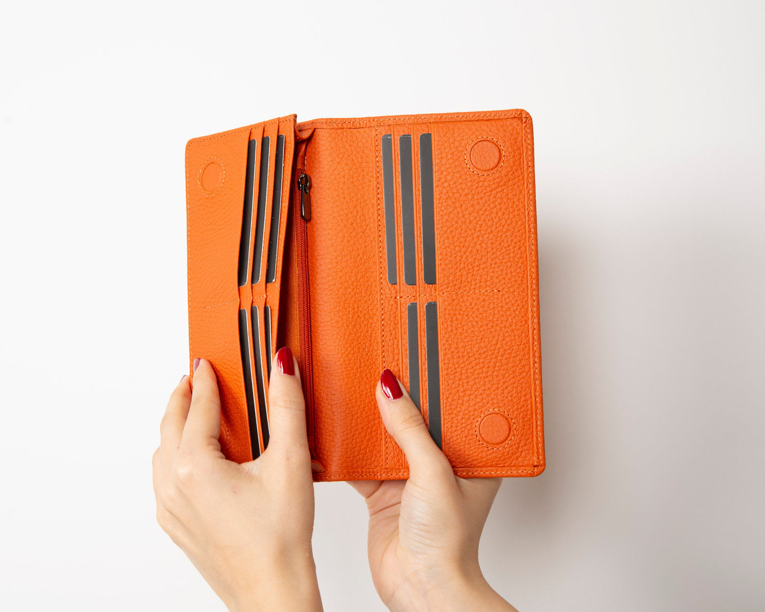 Sedona Leather Unisex Wallet – Genuine Leather Wallet with Phone Pocket & Card Organizer-2