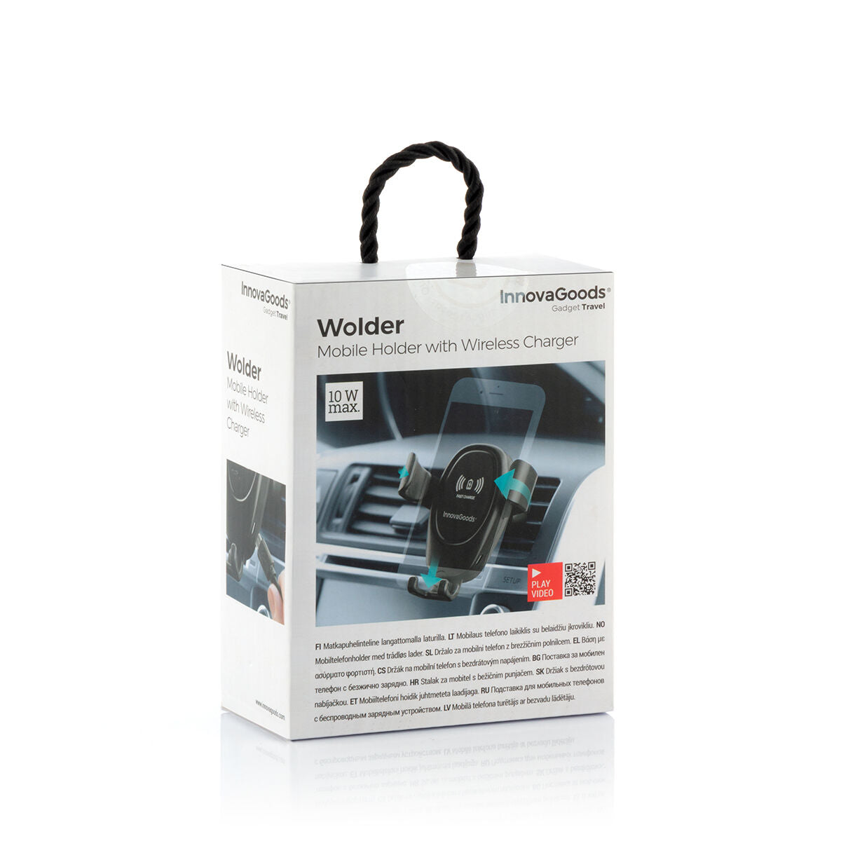 Mobile Phone Holder with Wireless Charger for Cars Wolder InnovaGoods-1